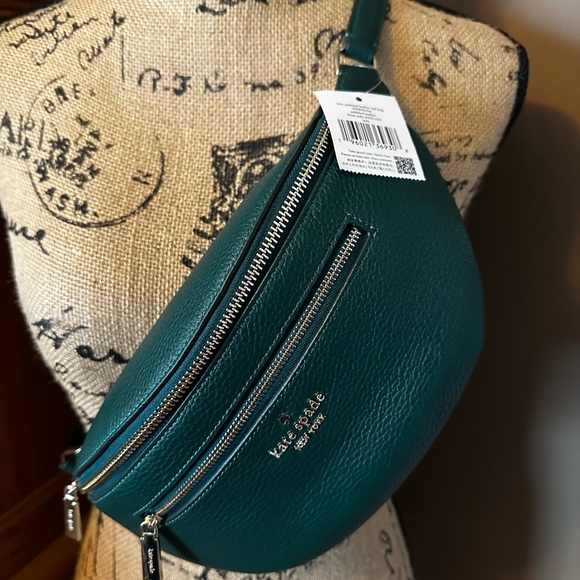 Kate Spade New York❤️ Leila Belt Bag~Deep Jade Pebbled Leather NWT. - Picture 5 of 9